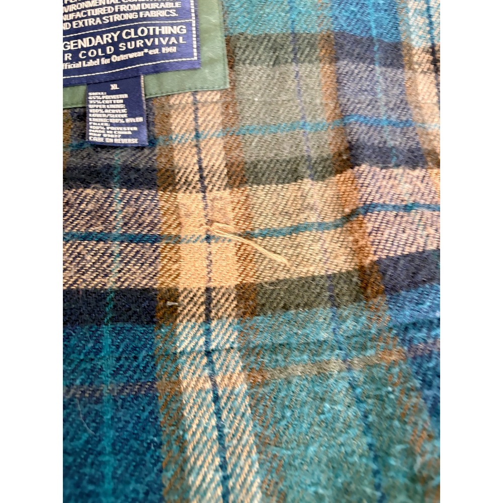 Moose Creek Mens XL Field Jacket Green Insulated Flannel Lined Hooded Parka Coat - Picture 9 of 10